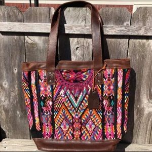 HUPIL AND LEATHER TOTE